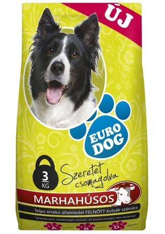 Kutyatáp Eurodog 3kg marha