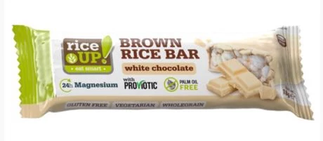 Rice Up teljes kiőrlésű barna rizsszelet 18g fehércsokis