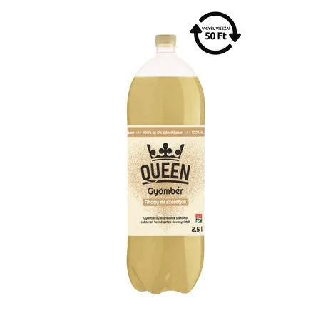 Queen üdítő cukros 2,5l gyömbér