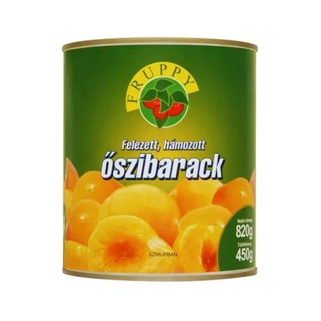 Őszibarack felezett 820g Fruppy
