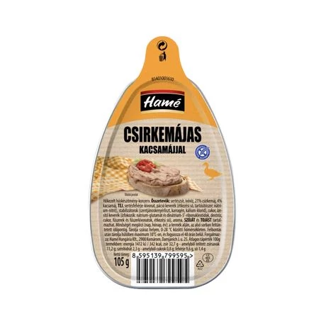 Hamé pástétom 105g csirkemájas kacsamájjal