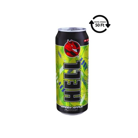 Hell energiaital 0,5l zöld alma