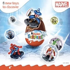 3 db Kinder tojás ( Marvell) 