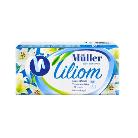 Müller papírzsebkendő 3rtg 100db Liliom
