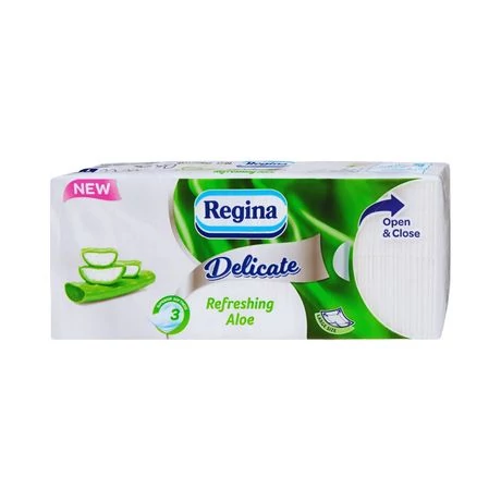 Regina Delicate Papírzsebkendő 90db-os 3rtg Refreshing Aloe (Zöld)