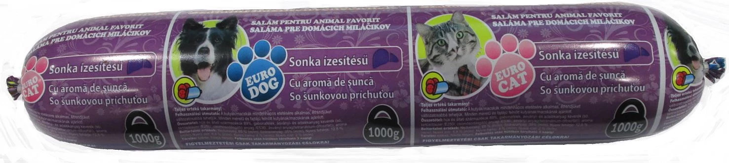 Kutya/macska-szalámi 1kg sonka euro dog
